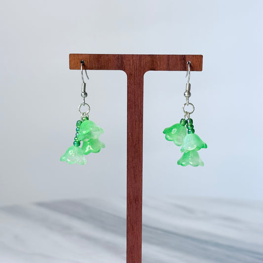 Verdant Bloom Glass Earrings