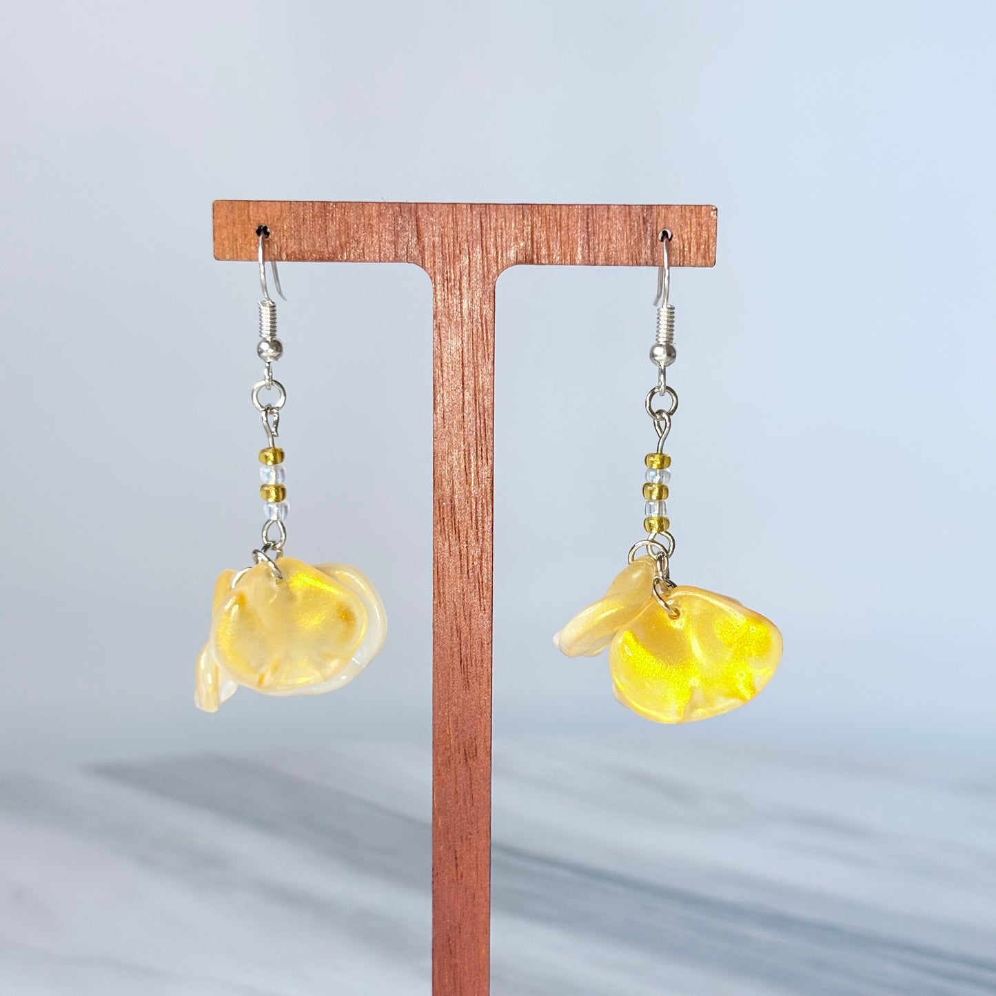 Sunlit Petals Glass Earrings