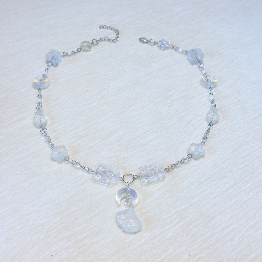 Moon Realm Rebirth Glass Necklace