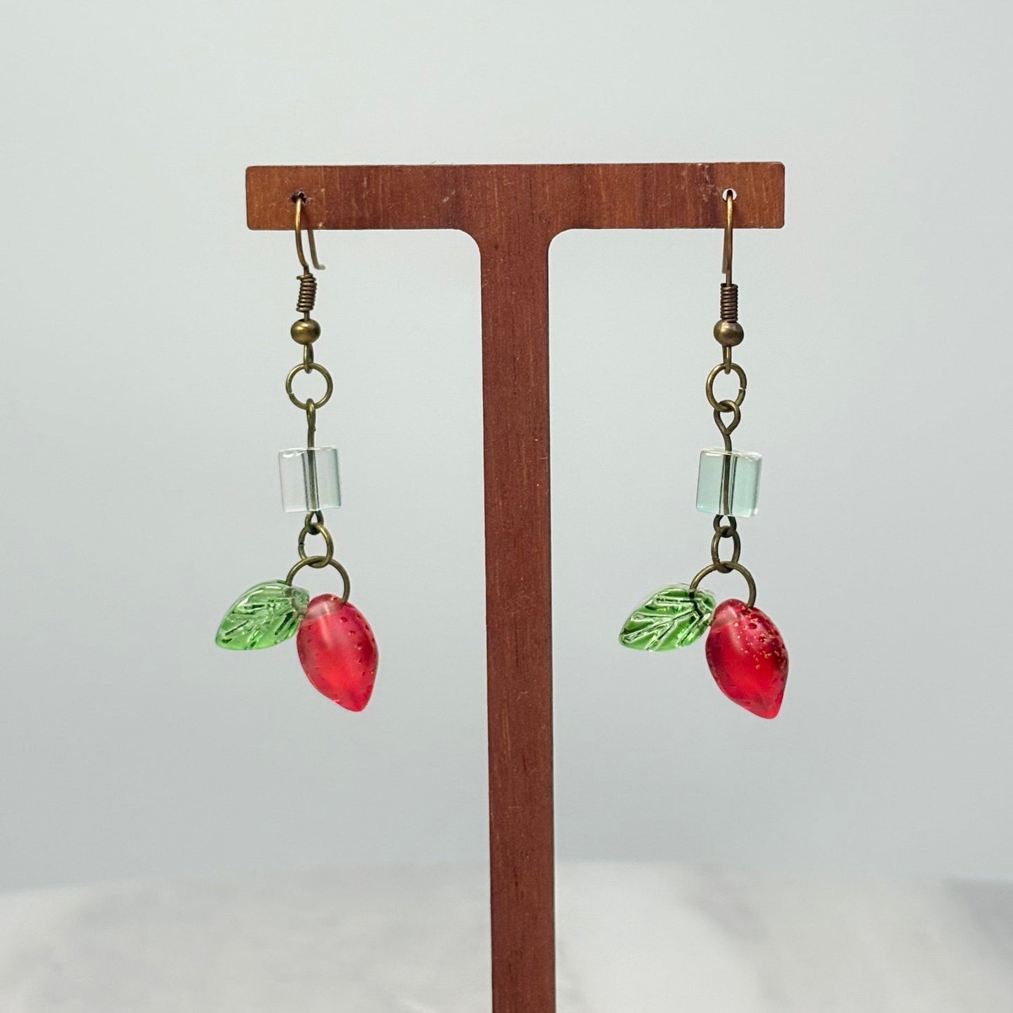 Berry Fresh Glass Earrings