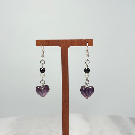 Mystic Heart Glass Earrings