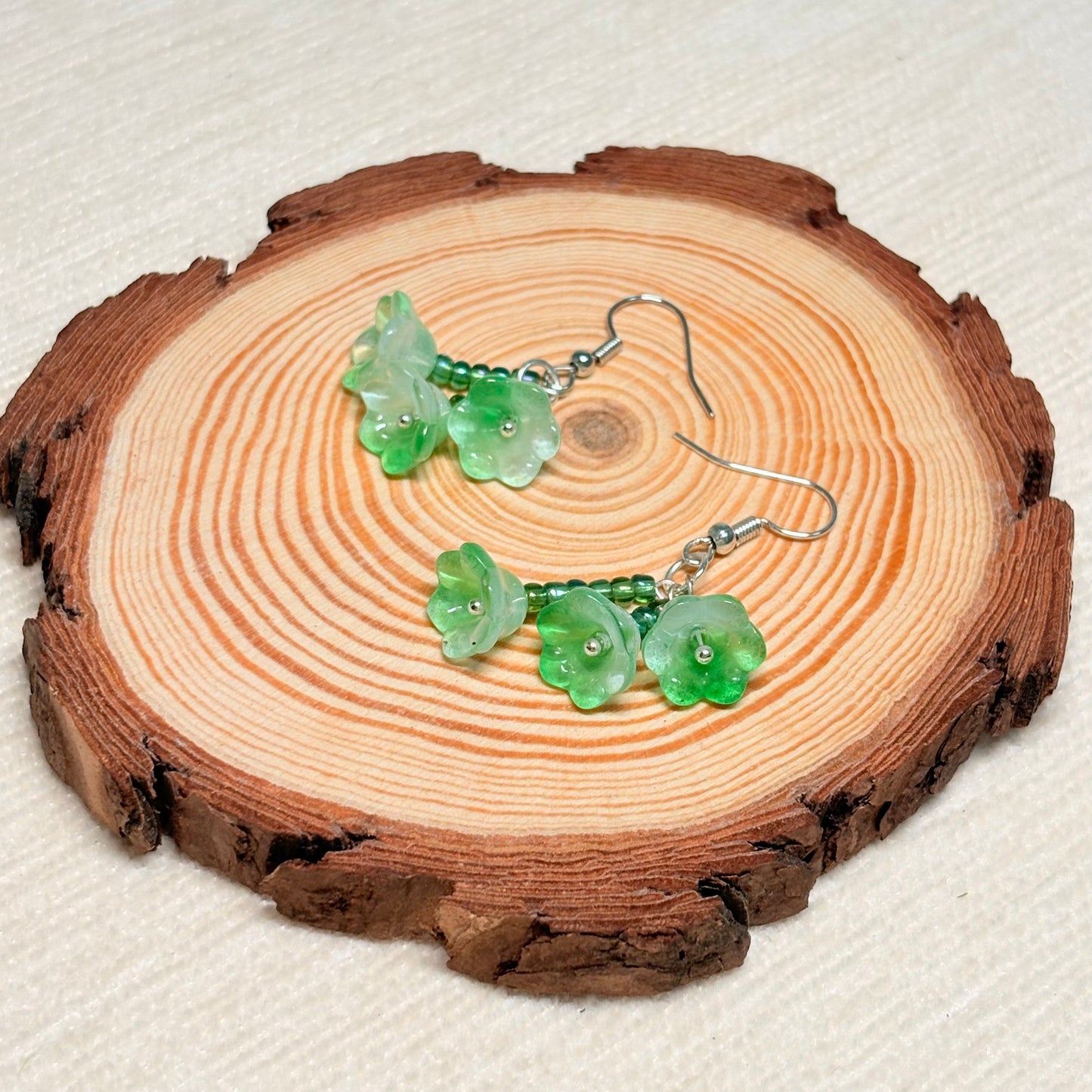 Verdant Bloom Glass Earrings