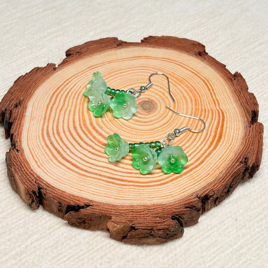 Verdant Bloom Glass Earrings