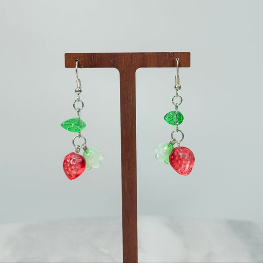 Berry Breeze Vitality Glass Earrings