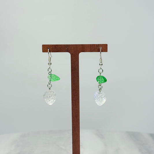 Bloom of Purity Glass Earrings