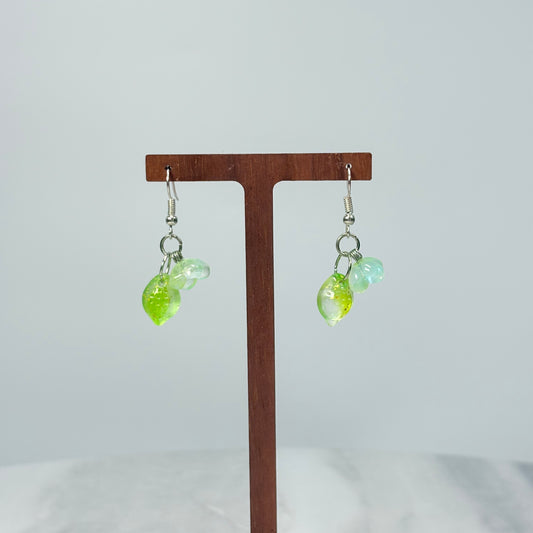 Lemon Bloom of Renewal Glass Earrings