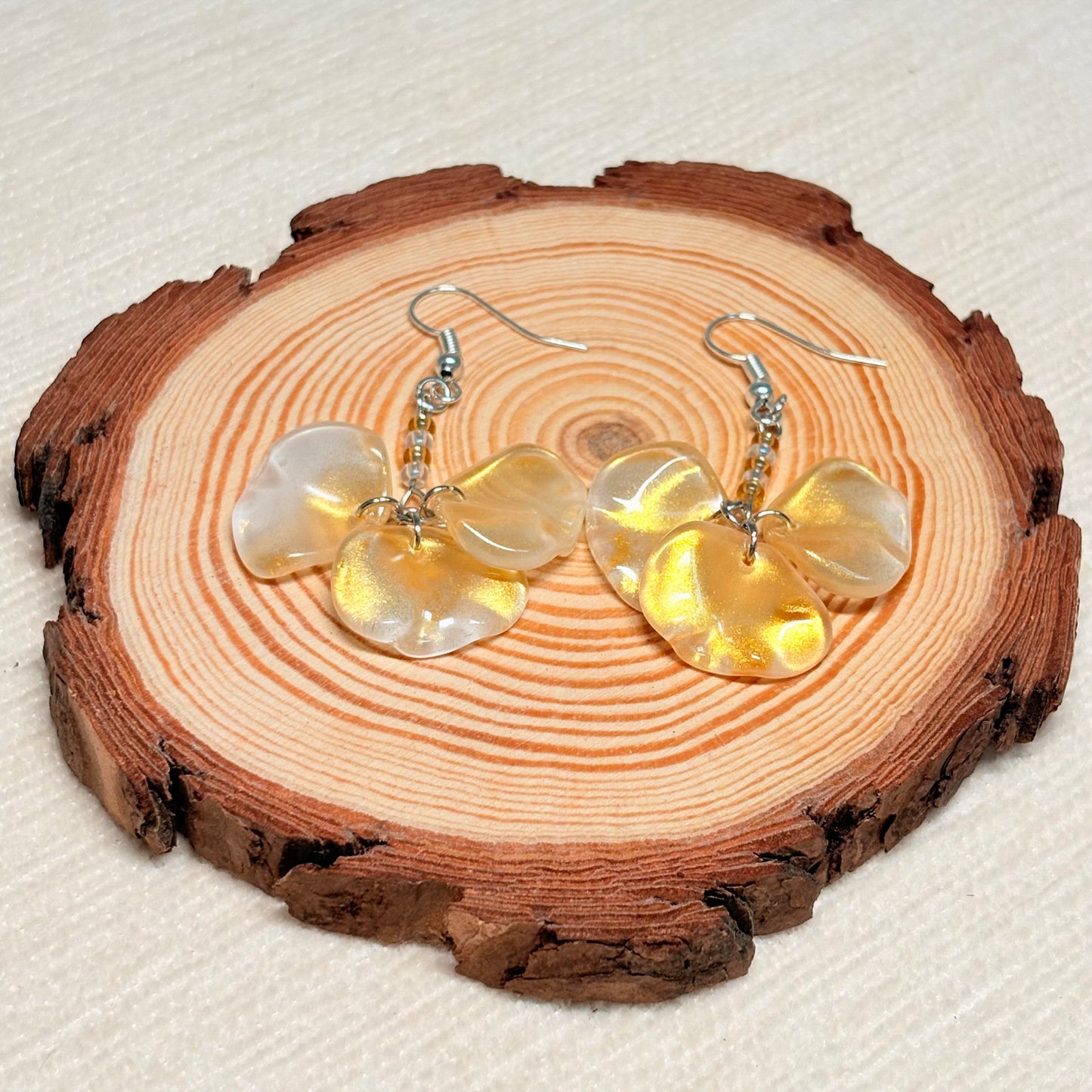 Sunlit Petals Glass Earrings