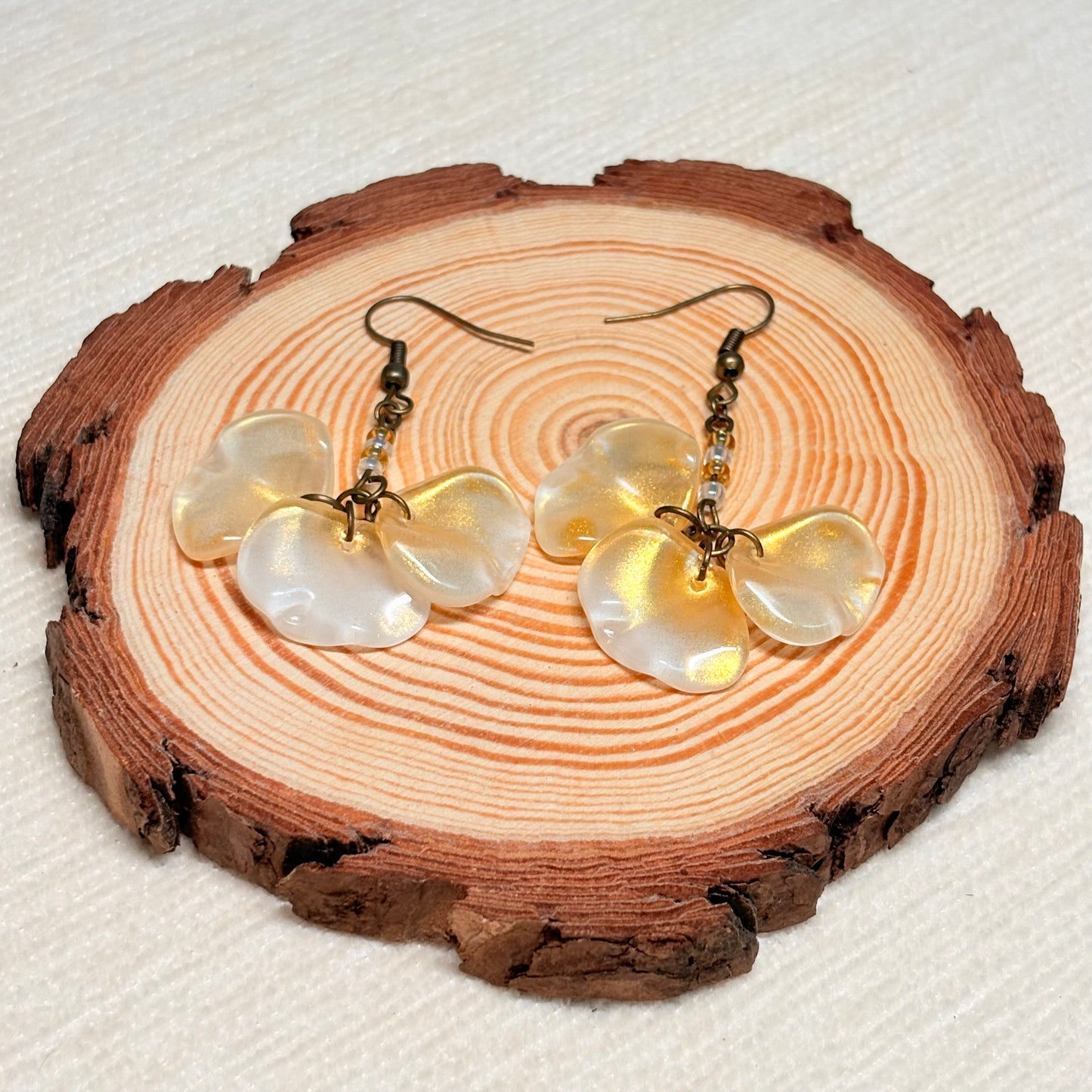 Sunlit Petals Glass Earrings