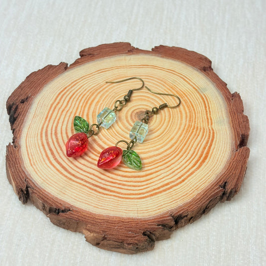 Berry Fresh Glass Earrings