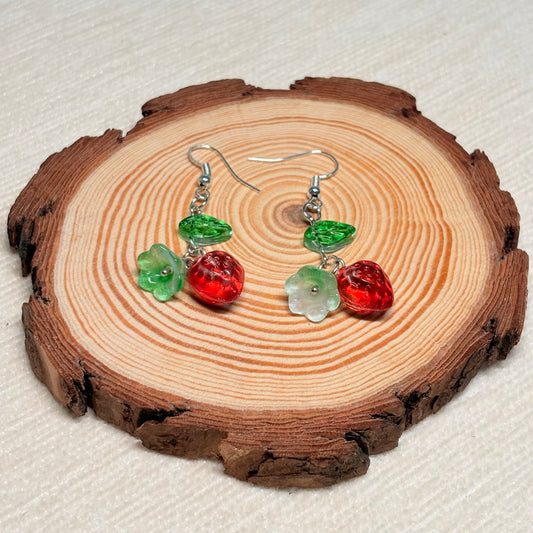 Berry Breeze Vitality Glass Earrings