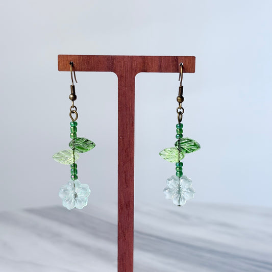 Verdant Rebirth Glass Earrings
