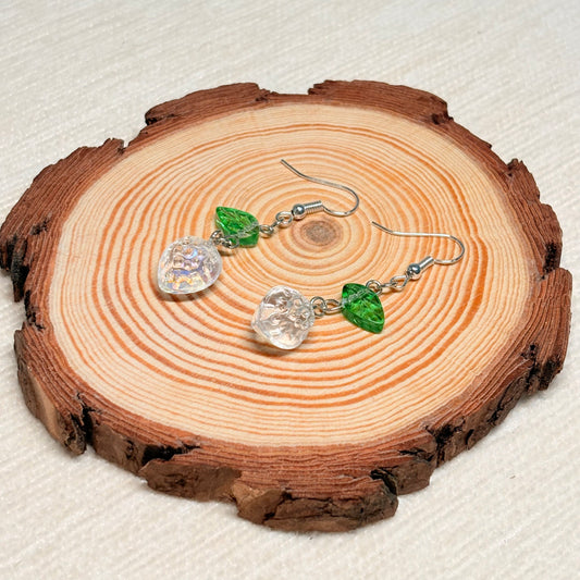 Bloom of Purity Glass Earrings
