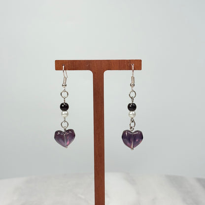 Mystic Heart Glass Earrings