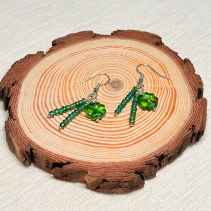 Clover Calm Glass Earrings