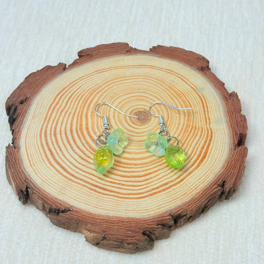 Lemon Bloom of Renewal Glass Earrings