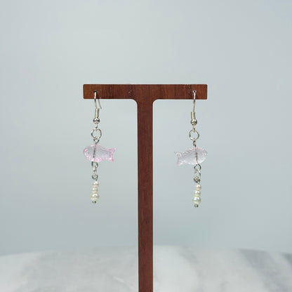 Tranquil Fish Glass Earrings